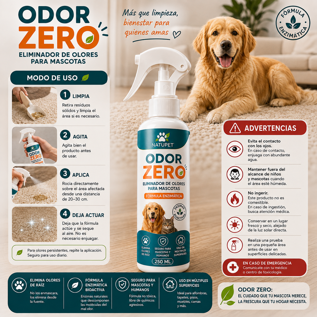 Eliminador De Olores Para Mascotas 250ml
